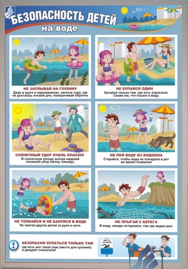 Памятка о правилах поведения на водных объектах для детей и их родителей